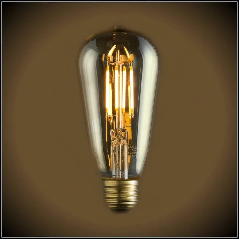 Dimmable LED Edison globe light bulbsLED Filament ST19 Vintage Bulb - 6.5 Watt - 60 Watt Equal - Dimmable