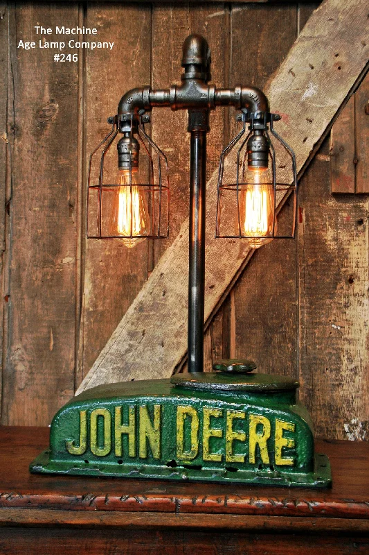 Durable Industrial Lighting for Harsh EnvironmentsSteampunk Industrial  Lamp, Antique John Deere Farm Tractor "B"  - #246 sold