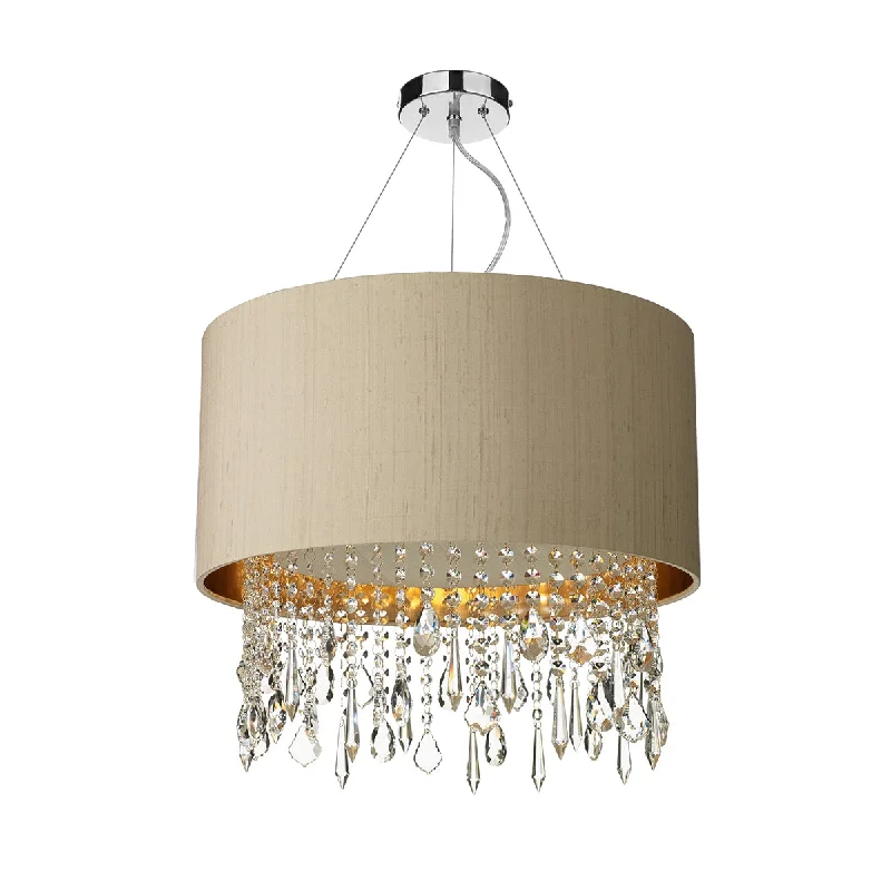 Track lighting for enhancing the architectureLizard Pendant With Bespoke Shade And Crystal Droppers E27