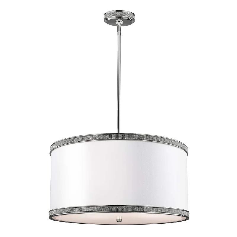 Track lighting for accentuating artworksPave 3 Light Pendant - Polished Nickel E27