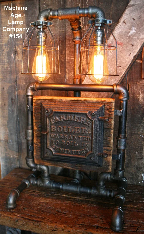 Industrial Lighting for Textile MillsSteamPunk Lamp, Barn Wood Re-Claimed - #154 - SOLD