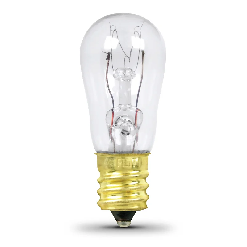 E26 Edison light bulbs with warm glow6W Soft White (2700K) S6 E12 Base Dimmable Incandescent Bulb