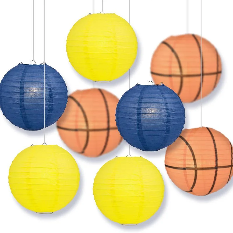 Large size Edison light bulbs for statement piecesMichigan College Basketball 14-inch Paper Lanterns 8pc Combo Party Pack - Yellow, Navy Blue