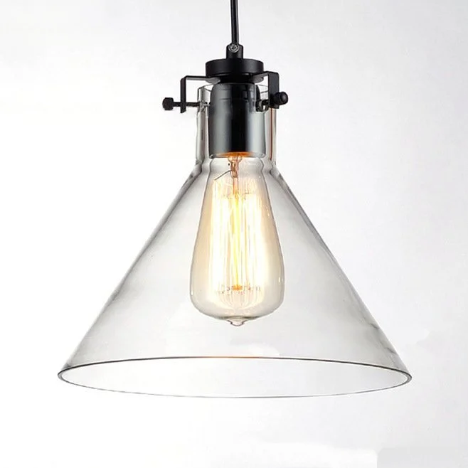 Edison light bulbs with decorative filamentsTao Clear Glass Hanging LED Pendant Light