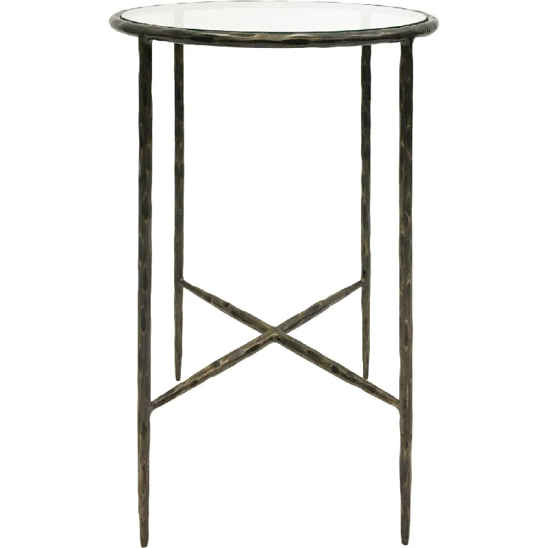 Track lighting for rental propertiesPatterdale Hand Forged Side Table - Brushed Grey/Chalk White/Dark Bronze with Glass Top