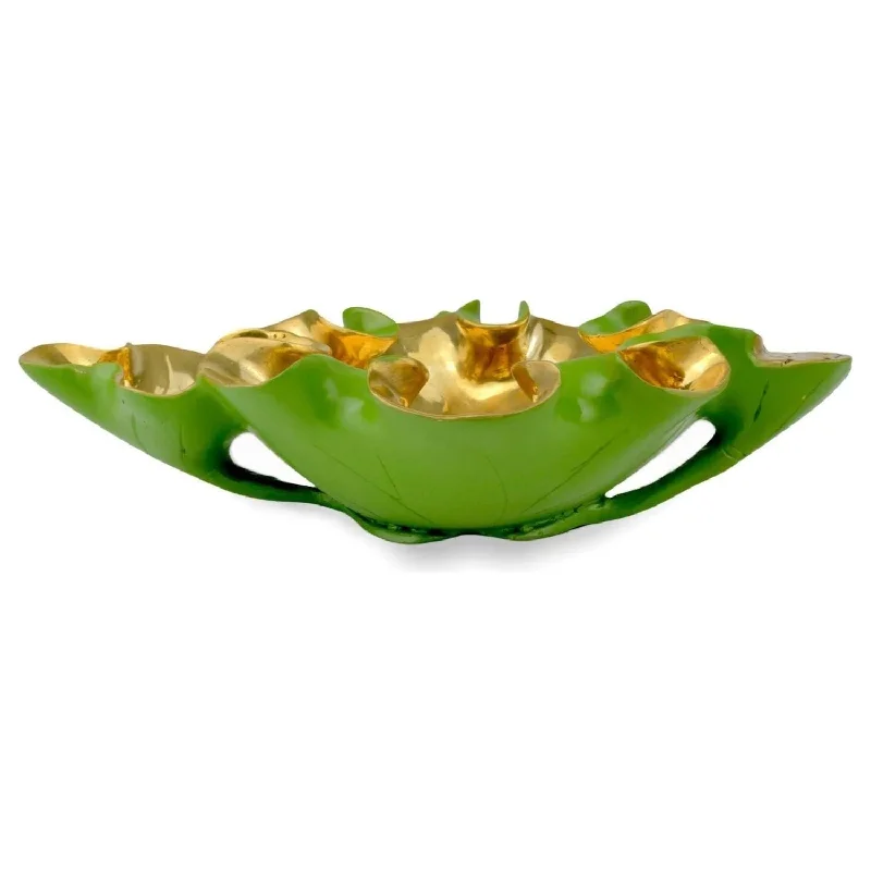 Track lighting for illuminating walkwaysWrapped Lotus Leaf Bowl