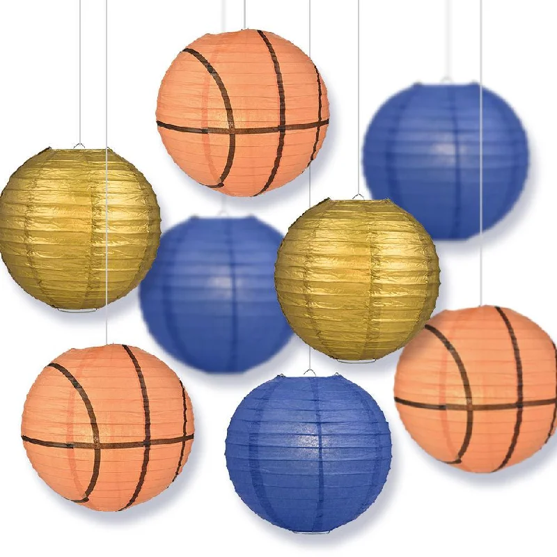 Dimmable Edison light bulbs for home decorWest Virginia College Basketball 14-inch Paper Lanterns 8pc Combo Party Pack - Gold, Dark Blue