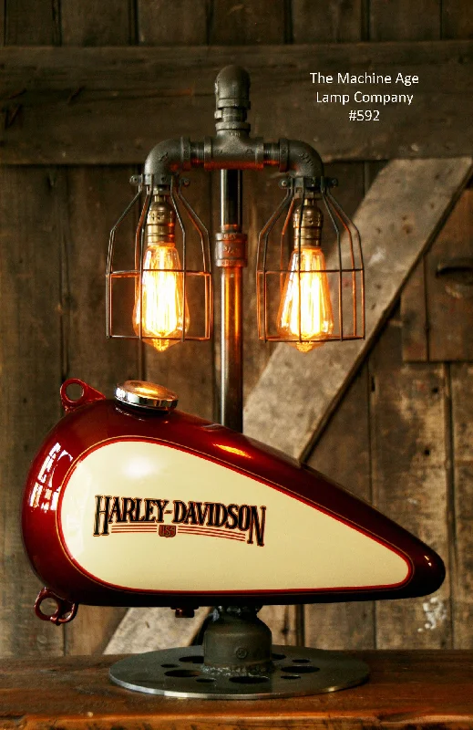 Explosion - Proof Industrial Lighting for Hazardous LocationsSteampunk Industrial Lamp, Harley Davidson Motorcycle Gas Tank #592 - SOLD