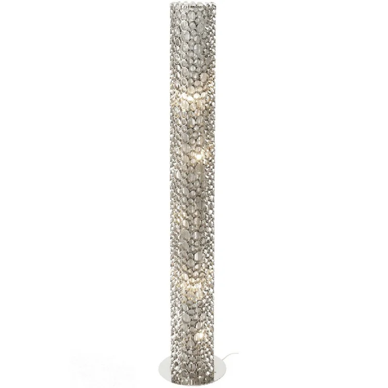 Track lighting for illuminating dining tablesVenus Tube Floor Lamp - Nickel Finish