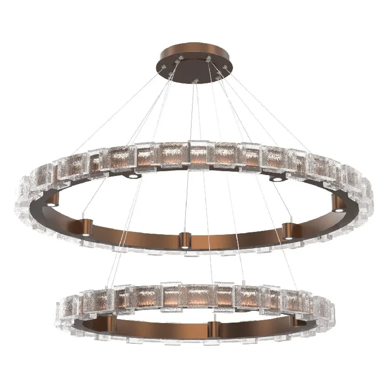 Track lighting for highlighting bookcasesTessera LED 2-Tier Chandelier