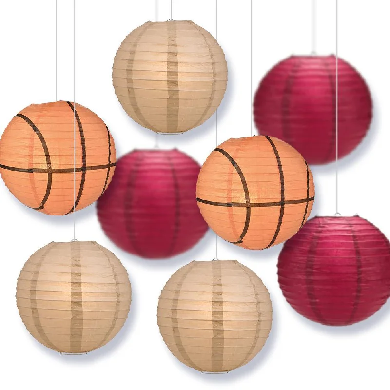 Edison style vintage light bulbsFlordia College Basketball 14-inch Paper Lanterns 8pc Combo Party Pack - Velvet Red, Latte