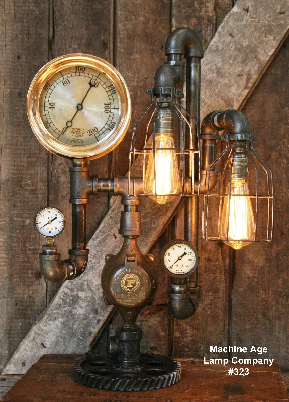 Explosion - Proof Industrial Lighting for Hazardous LocationsSteampunk Industrial Lamp, Steam Gauge  #323