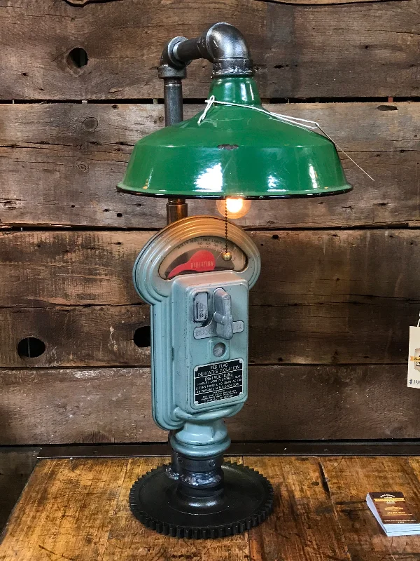 Energy - Efficient Industrial Lighting for Cost - SavingsSteampunk Industrial Gear Parking Meter Desk Lamp, Duncan Miller  #1648 sold