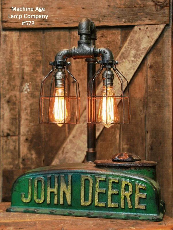 Energy - Efficient Industrial Lighting for Cost - SavingsSteampunk Industrial  Lamp, Antique John Deere "A" Farm Tractor - #573 sold