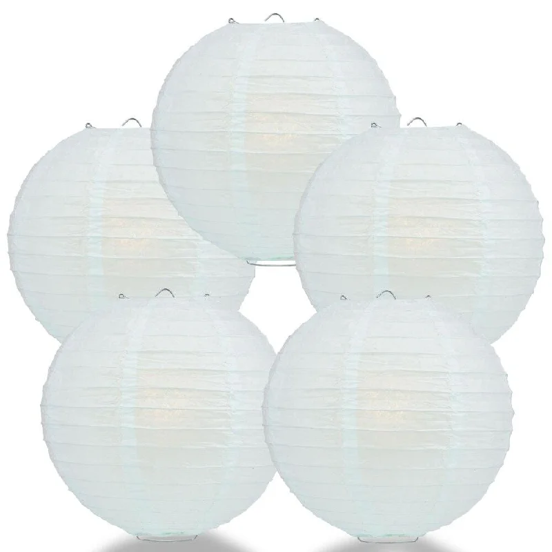 Edison light bulbs for chandeliersBLOWOUT 5-PACK 36" Arctic Spa Blue Jumbo Round Paper Lantern, Even Ribbing (Value Packs)