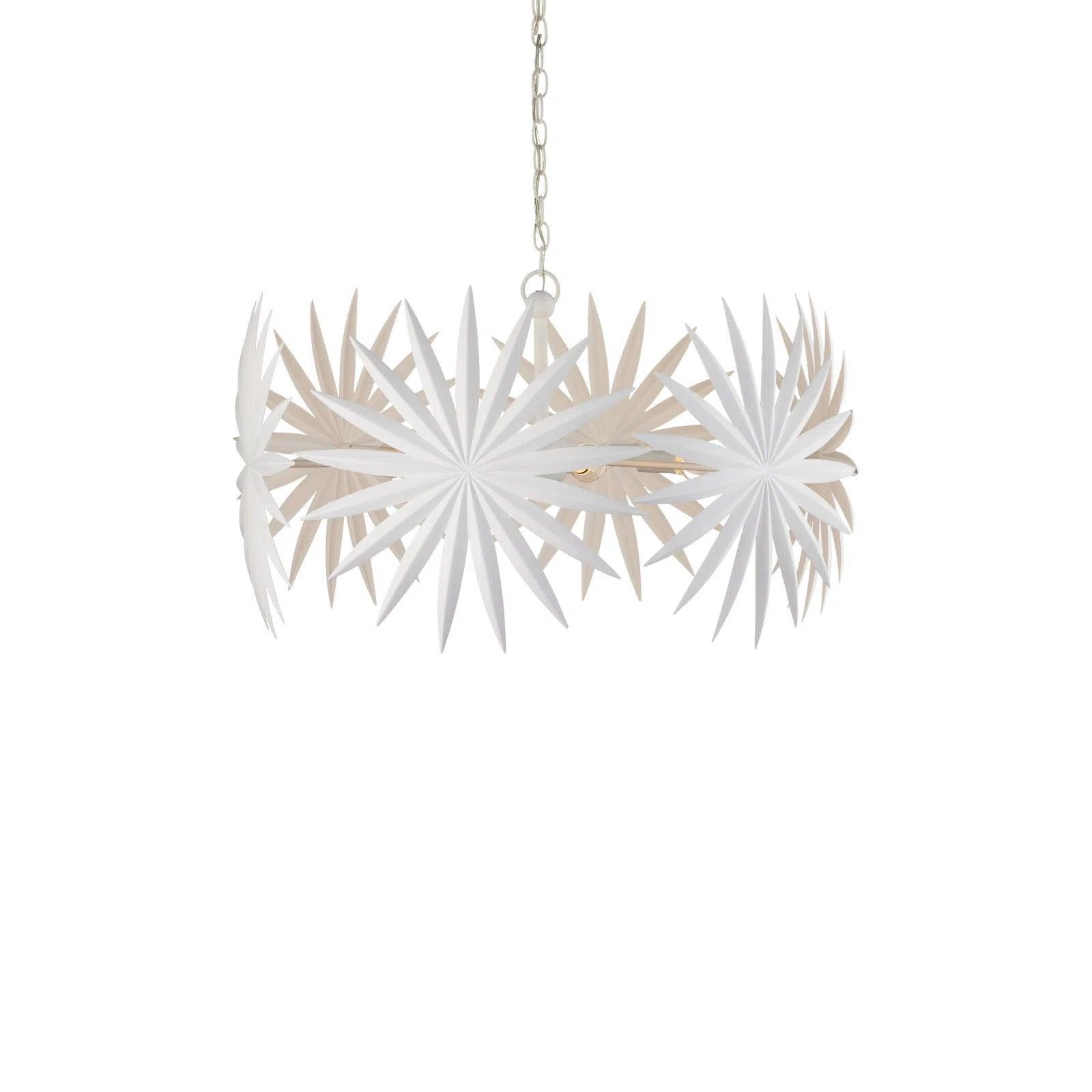 Chandeliers with Sputnik - Style Design for a Futuristic Vibe19" Bismarkia Iron White Chandelier