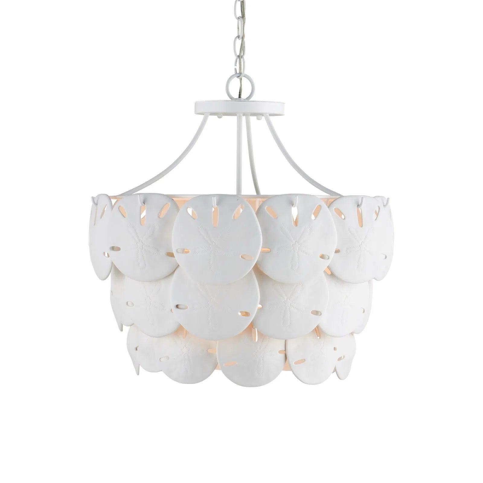 Chandeliers with Adjustable Height for Custom Installation20.75 in. Tulum Iron and Bone China White Chandelier