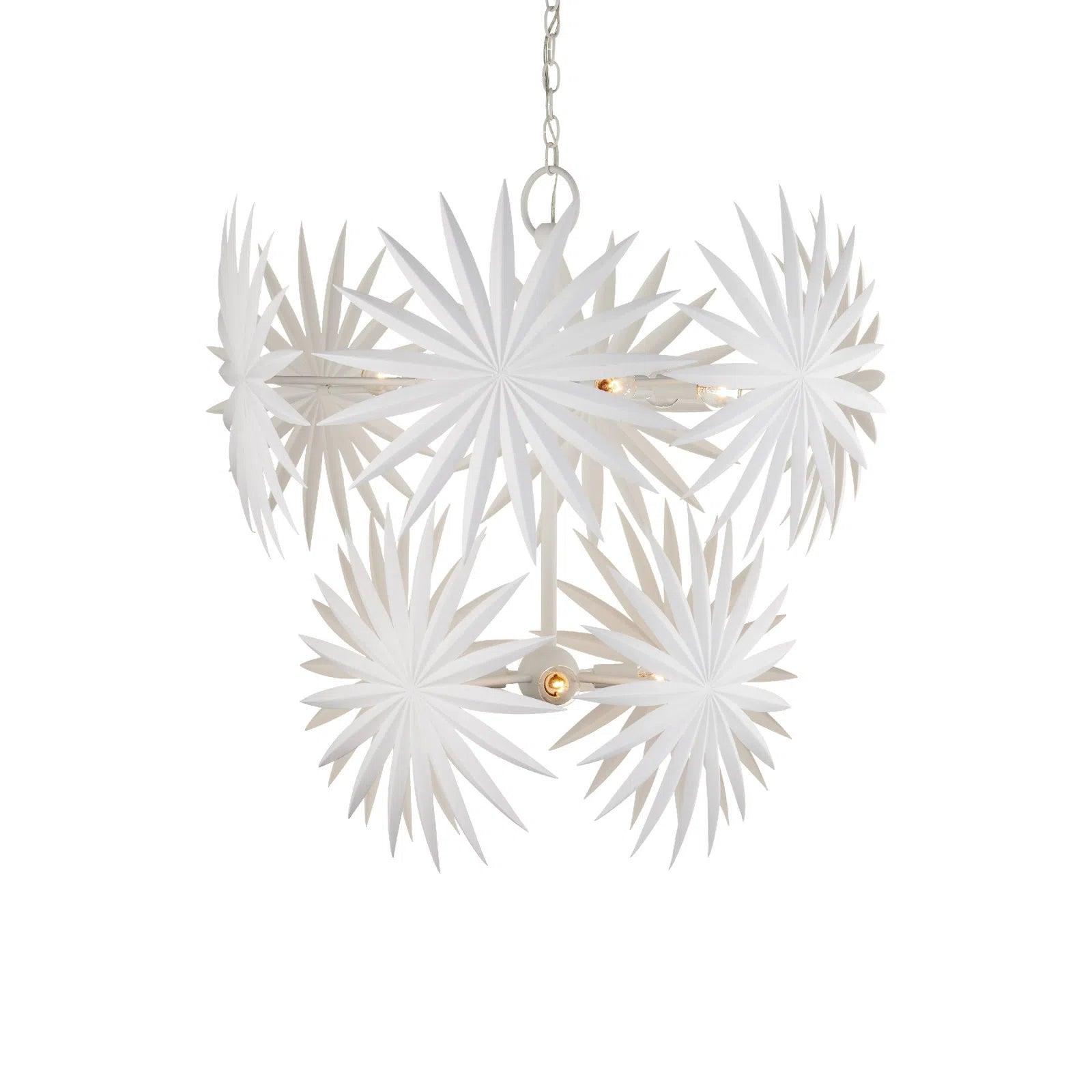 Modern Crystal Chandeliers for Contemporary Homes32.5 in. Bismarkia Iron White Chandelier