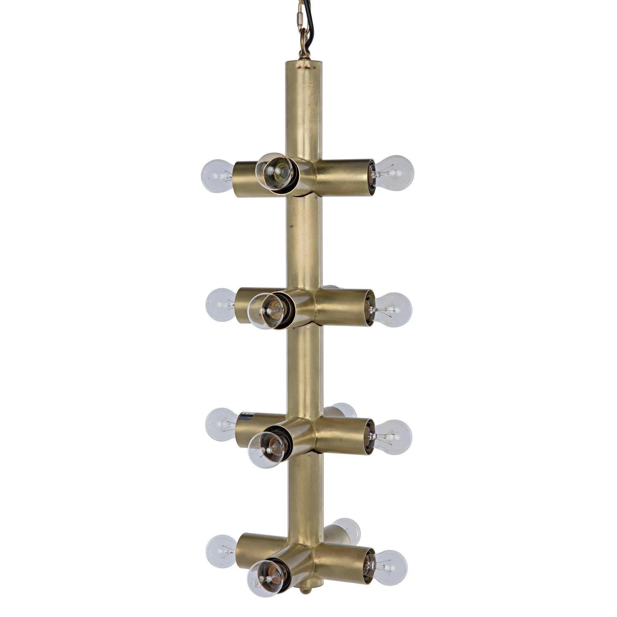 Bohemian - Style Beaded Chandeliers for Eclectic DecorAxe Metal Chandelier With Brass Finish