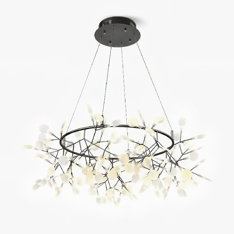 Industrial Iron Chandeliers for Loft - Inspired SpacesBlack Big O Firefly LED Chandelier