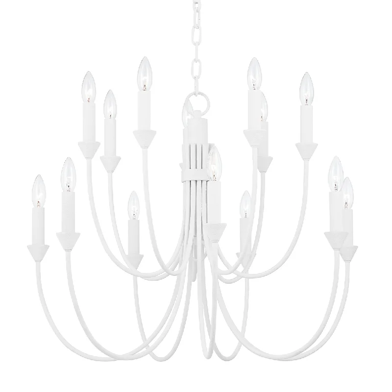 Chandeliers with Candle - Style Bulbs for a Classic AestheticCate Chandelier - Gesso White