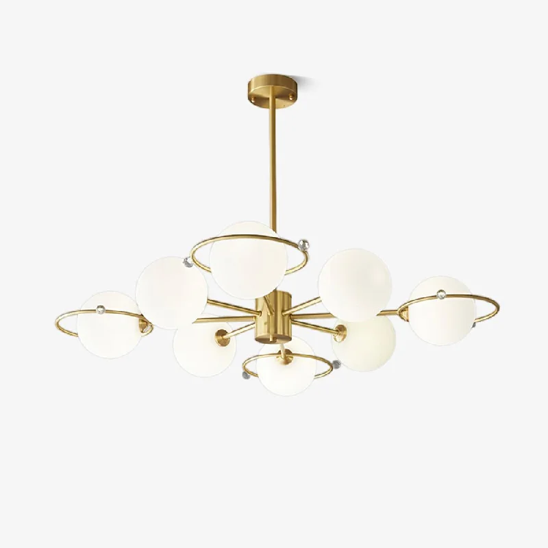 Chandeliers with Metal Frames in Copper FinishCelestial Orbit Chandelier