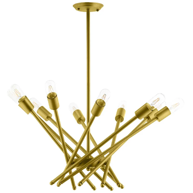 Chandeliers with Metal Frames in Gold FinishCicely Brass Metal Pendant Light Gold