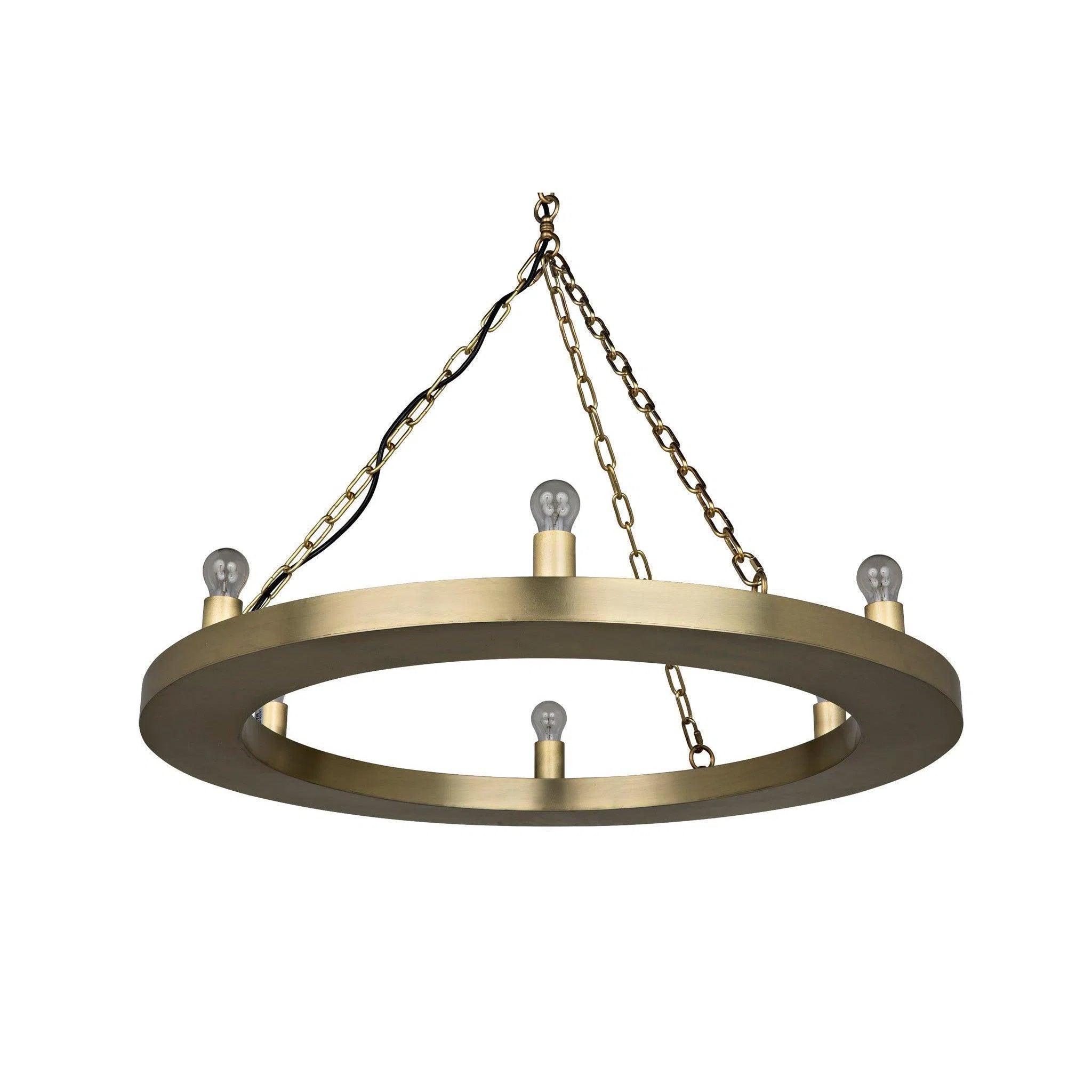 Chandeliers with Venetian Glass for a Luxurious LookCiro Metal Chandelier With Brass Finish