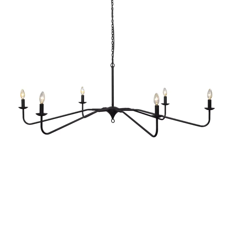 Industrial Iron Chandeliers for Loft - Inspired SpacesEvelyn Chandelier