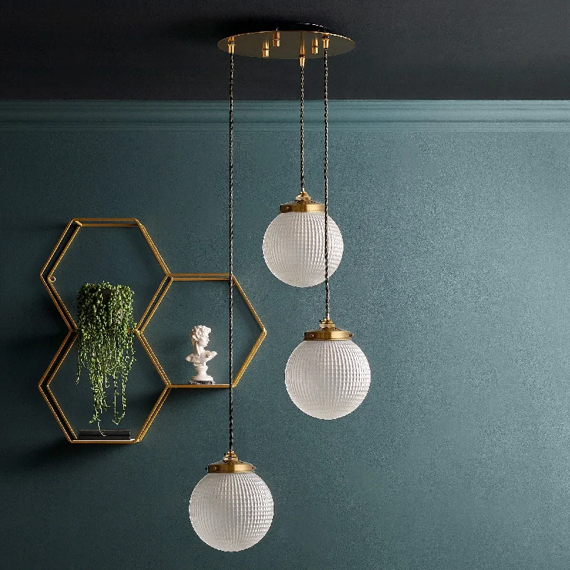 Chandeliers with Metal Frames in Bronze FinishHeath circular ceiling fitting antiqued brass