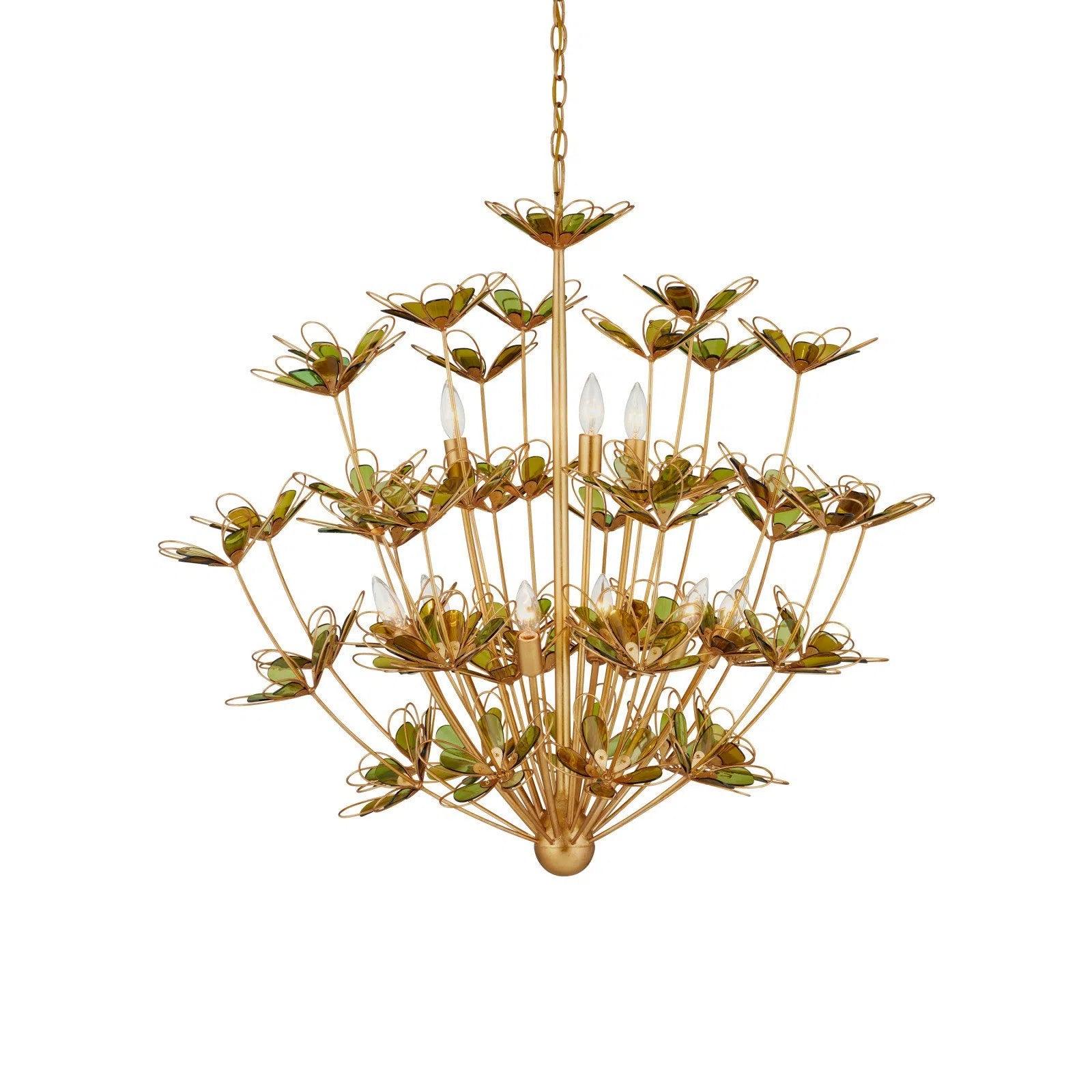 Chandeliers with Candle - Style Bulbs for a Classic AestheticMidsummer Iron and Glass Gold Chandelier