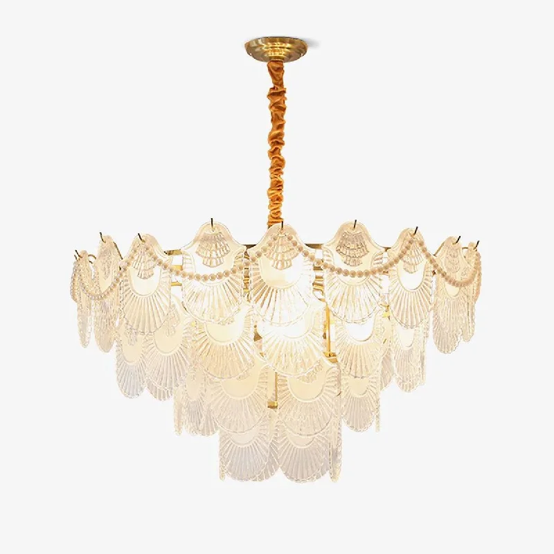 Industrial Iron Chandeliers for Loft - Inspired SpacesPearl Glass Shell Chandelier