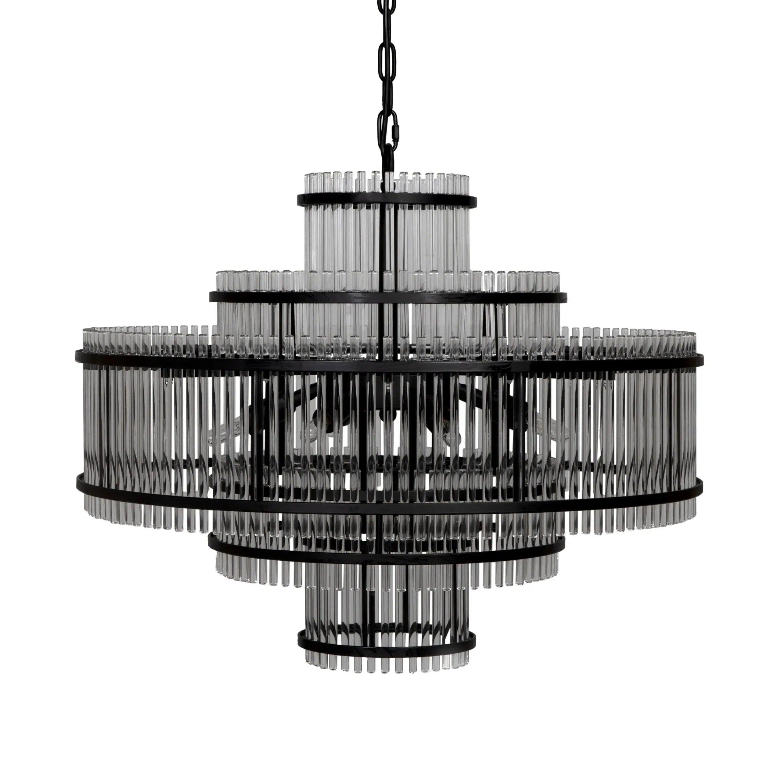 Chandeliers for Living Rooms to Create a Focal PointRowan Steel and Glass Chandelier