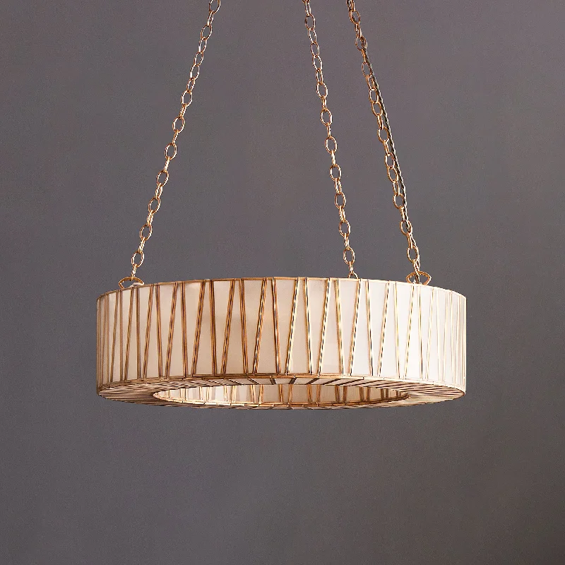 Art Deco Chandeliers for a Retro - Glam LookShard chandelier in brass and frosted glass