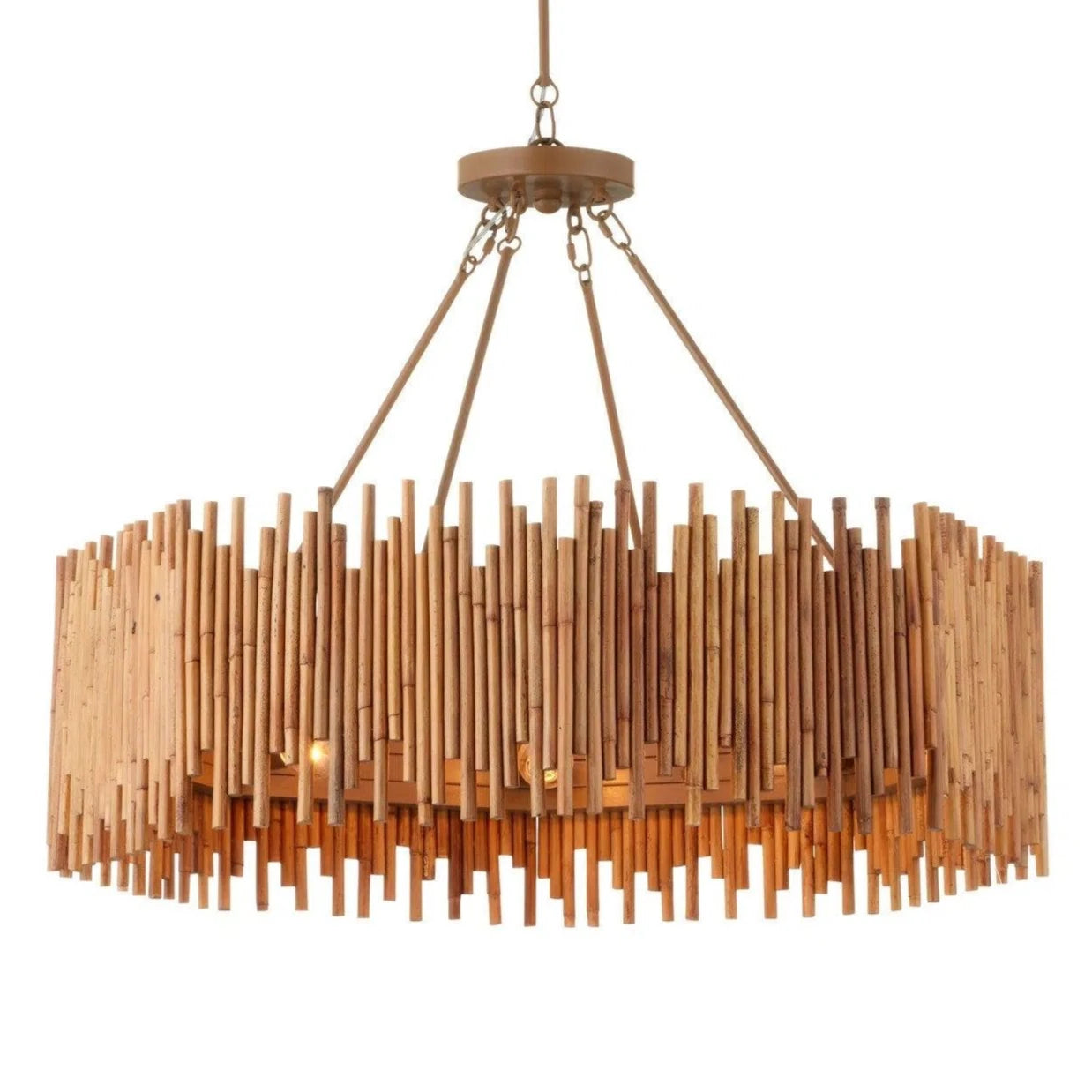 Oversized Chandeliers as a Statement Piece in Living RoomsTeahouse Rattan Chandelier