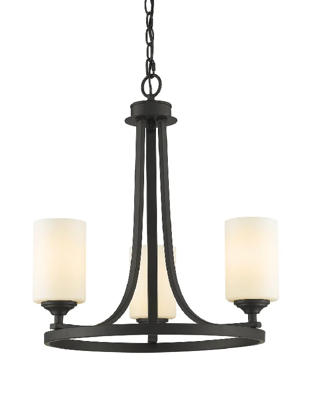 Chandeliers with Metal Frames in Bronze FinishBordeaux Three Light Chandelier