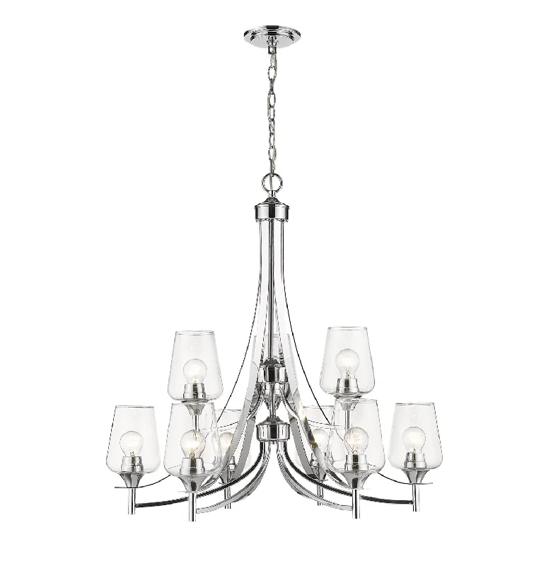 Chandeliers for High Ceilings to Fill Vertical SpaceJoliet Nine Light Chandelier