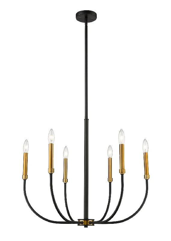 Art Deco Chandeliers for a Retro - Glam LookHaylie Six Light Chandelier