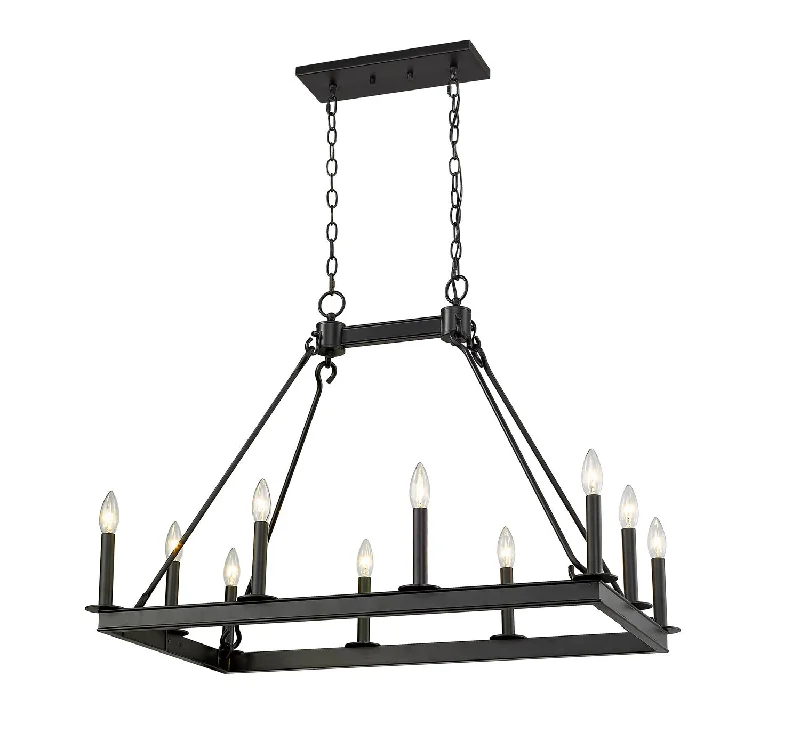 Incandescent Chandeliers for a Warm and Traditional GlowBarclay Ten Light Linear Chandelier