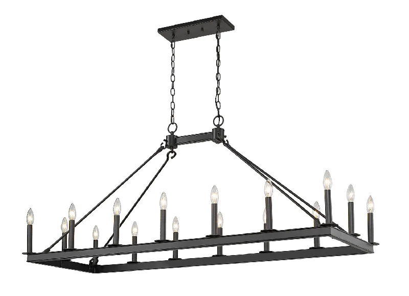 Chandeliers with Adjustable Arms for Directional LightingBarclay 16 Light Linear Chandelier