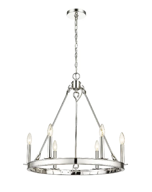 Chandeliers for High Ceilings to Fill Vertical SpaceBarclay Six Light Chandelier