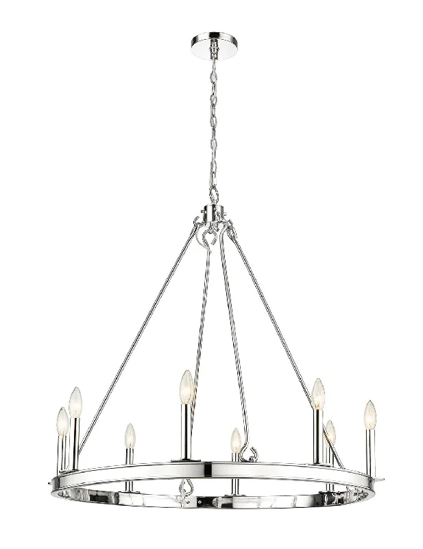 Chandeliers with Metal Frames in Gold FinishBarclay Eight Light Chandelier