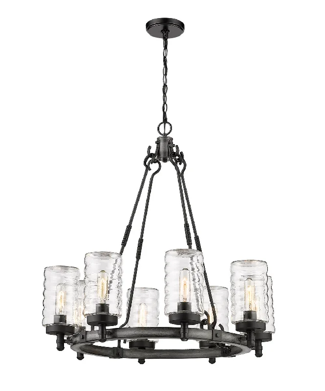 Industrial Iron Chandeliers for Loft - Inspired SpacesTahoe Eight Light Outdoor Chandelier