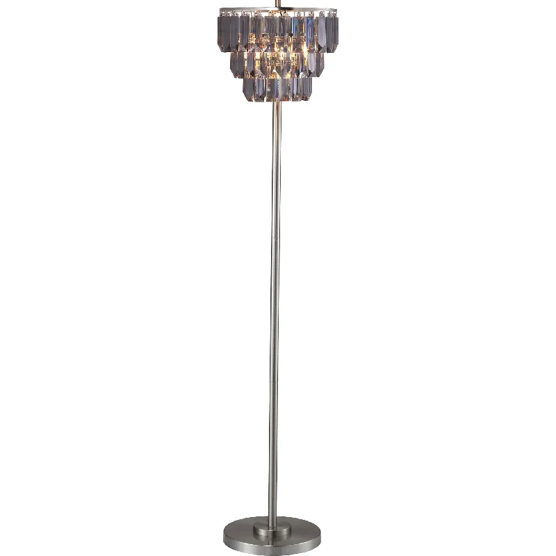 USB Charging Port Floor Lamp for Convenient Device Charging60.5"h Contemporary Crystal Shade Floor Lamp 