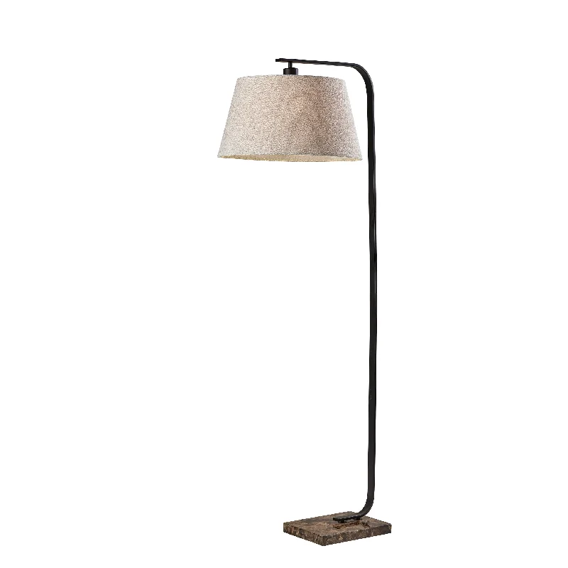  Way Switch Floor Lamp for Multiple Light Intensity LevelsAdesso Bernard Black Floor Lamp