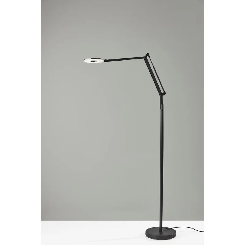 Fabric Floor Lamp with a Linen Shade for a Relaxed AestheticAdesso Gordon Black Adjustable Arm LED Floor Lamp