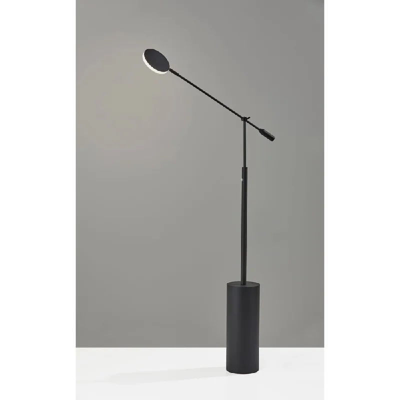 USB Charging Port Floor Lamp for Convenient Device ChargingAdesso Grover Black LED Floor Lamp