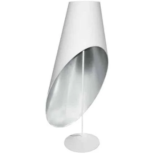 Glass Floor Lamp with Frosted Shades for Soft Diffused LightSlanted Drum Floor Lamp