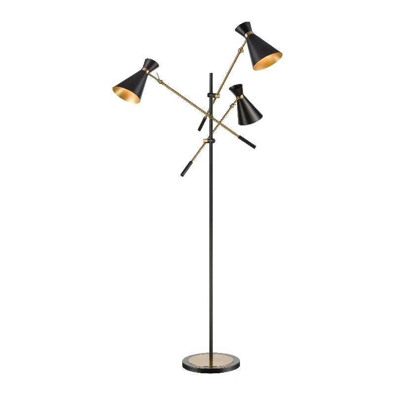 Metal Floor Lamp with a Matte Black Finish for a Sleek LookChiron 73" High 3-Light Floor Lamp