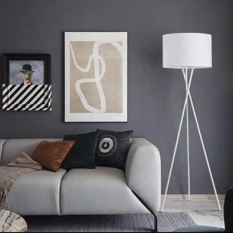 Metal Floor Lamp with a Matte Black Finish for a Sleek LookFloor Lamp- HL1